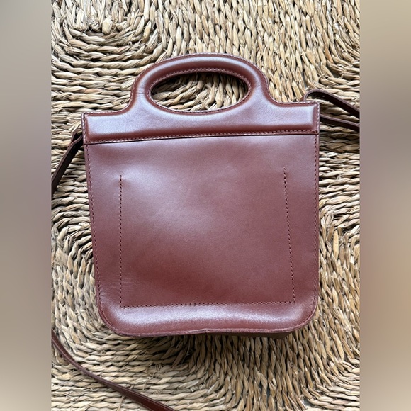 Madewell Rich Cognac Brown Leather Toggle Crossbody Bag - Picture 7 of 9